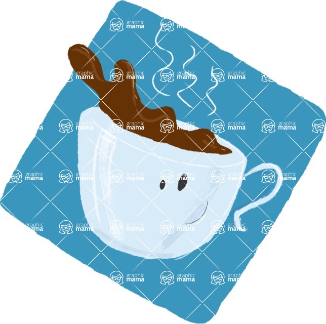 Cartoon Animal PNG Clipart - Funny Coffee Watercolor Avatar